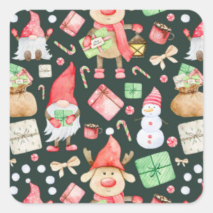 Toy Story Merry Christmas Pattern Modern    Square Sticker