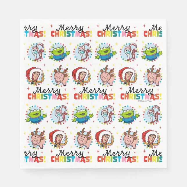 Toy Story | Merry Christmas Pattern Napkin (Front)