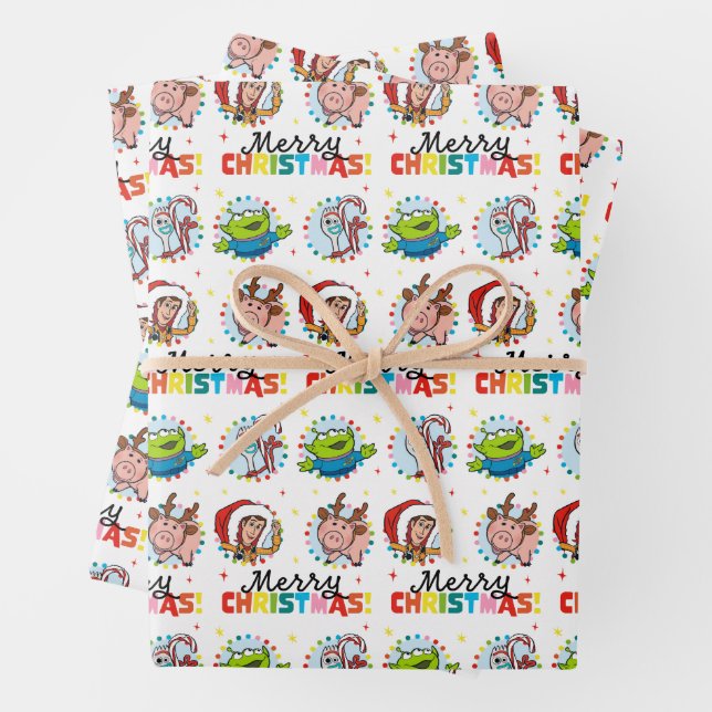 Toy Story | Merry Christmas Pattern Wrapping Paper Sheet (In situ)