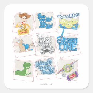 Toy Story Picture Collage Square Sticker
