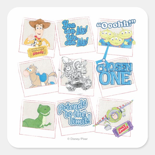 Toy Story Picture Collage Square Sticker (Front)