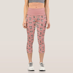 Toy Story Pink Western Cowboy Portrait Pattern Capri Leggings