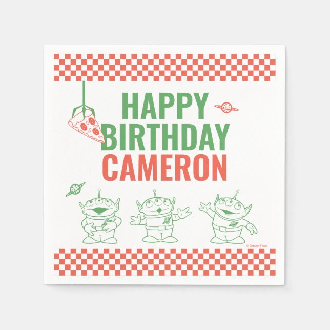 Toy Story | Pizza Planet Kids Birthday Napkin (Front)