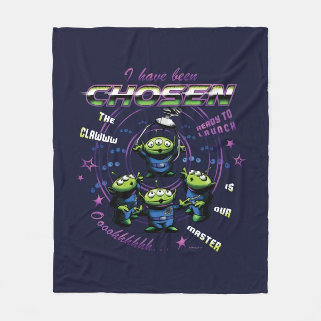 Toy Story | Retro "I Have Been Chosen" Aliens Fleece Blanket (Front)