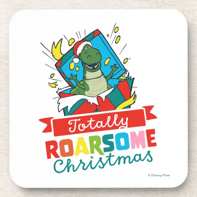 Toy Story Rex | Totally Roarsome Christmas Coaster (Front)