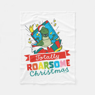Toy Story Rex   Totally Roarsome Christmas Fleece Blanket