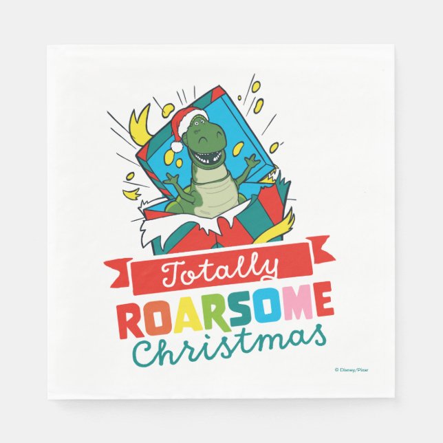 Toy Story Rex | Totally Roarsome Christmas Napkin (Front)