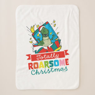 Toy Story Rex   Totally Roarsome Christmas Sherpa Blanket