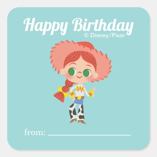 Toy Story - Sally | A Gift From - Birthday Square Sticker (Front)