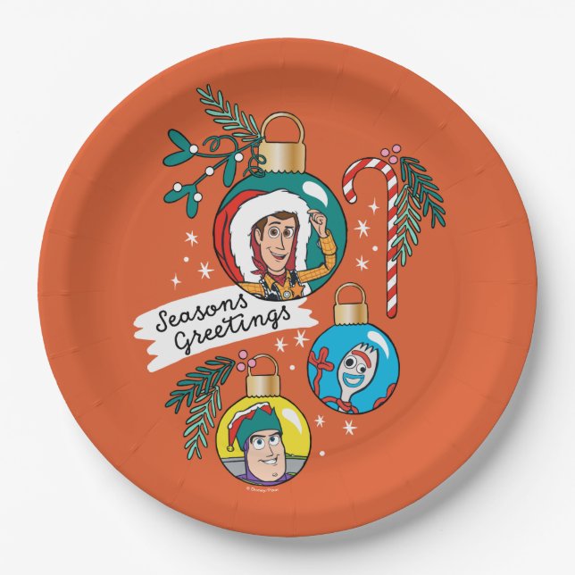 Toy Story | Seasons Greetings Paper Plate (Front)