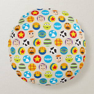 Toy Story   Toy Icon Pattern Round Pillow