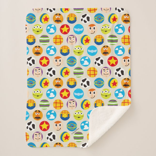 Toy Story | Toy Icon Pattern Sherpa Blanket (Front)