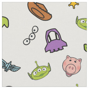 Toy Story   Toy Story Icon Pattern Fabric