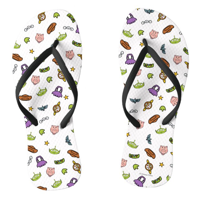 Toy Story | Toy Story Icon Pattern Flip Flops (Footbed)