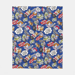 Toy Story   Toys at Play Comic Pattern Fleece Blanket