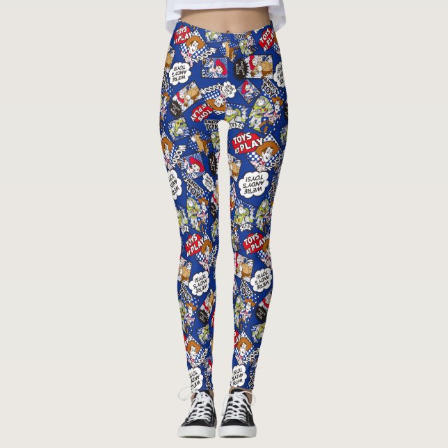 Toy Story | Toys at Play Comic Pattern Leggings (Front)