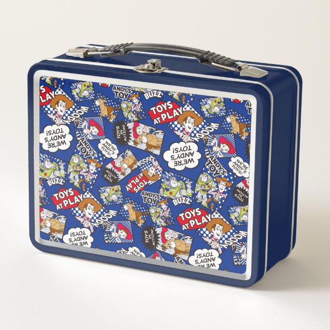 Toy Story | Toys at Play Comic Pattern Metal Lunch Box (Front)