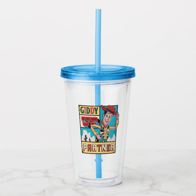Toy Story - Vintage Woody Poster Acrylic Tumbler (Front)