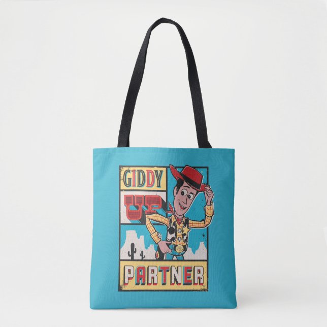 Toy Story - Vintage Woody Poster Tote Bag (Front)