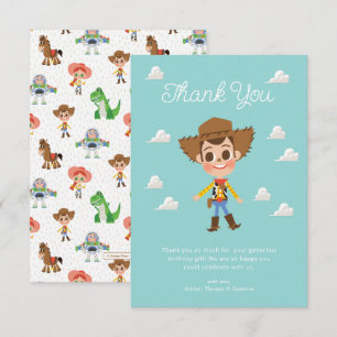 Toy Story   Woody Birthday Thank You Card