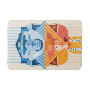 Toy Story   Woody & Buzz Reversible Graphic Bath Mat