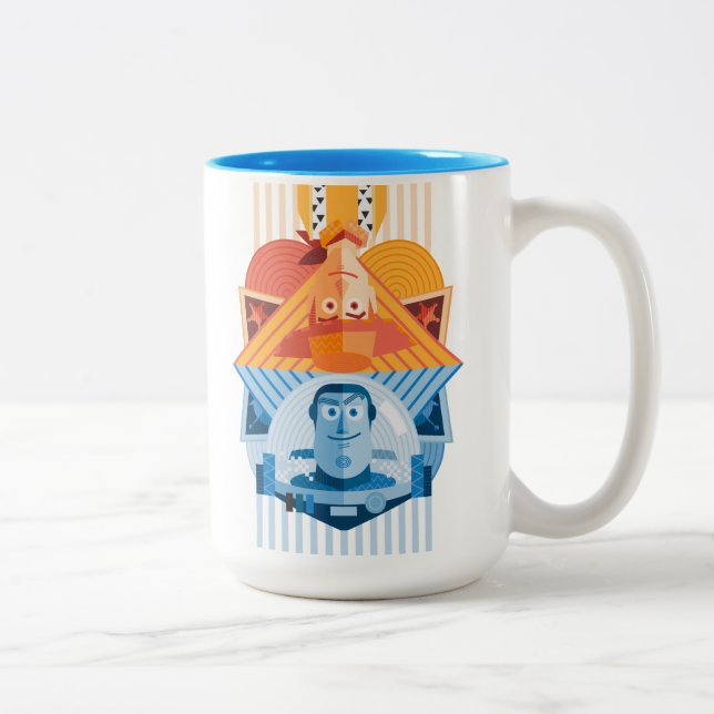 Toy Story | Woody & Buzz Reversible Graphic Two-Tone Coffee Mug (Right)
