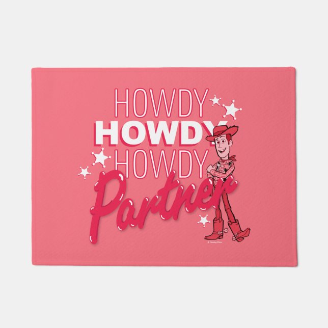 Toy Story | Woody "Howdy Howdy Howdy Partner" Doormat (Front)