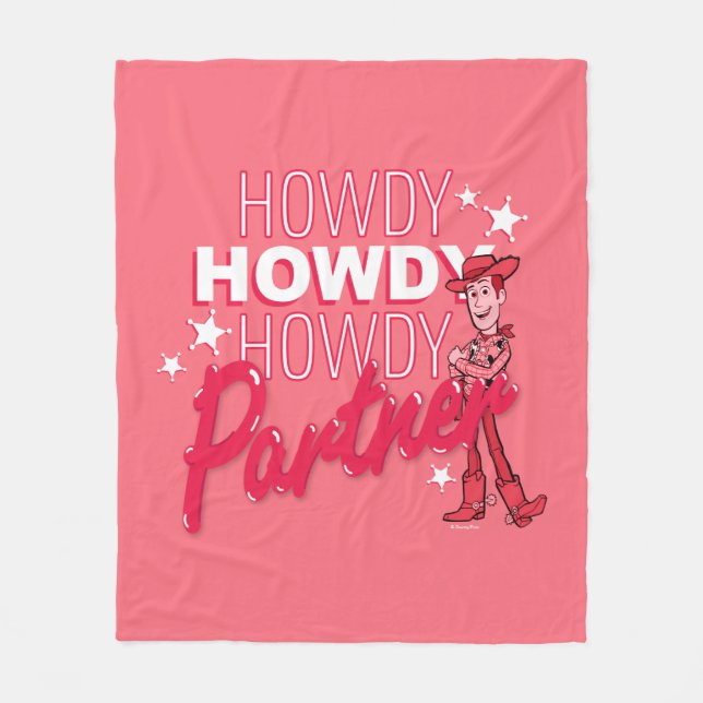 Toy Story | Woody "Howdy Howdy Howdy Partner" Fleece Blanket (Front)