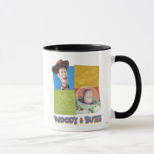 Toy Story's Buzz Lightlear and Woody Logo Mug