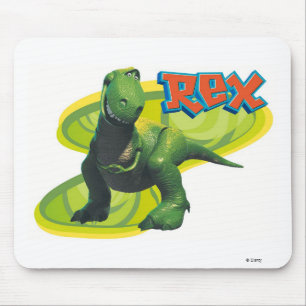 Toy Story's Rex standing with a smiling face. Mouse Pad
