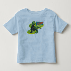 Toy Story's Rex standing with a smiling face. Toddler T-shirt