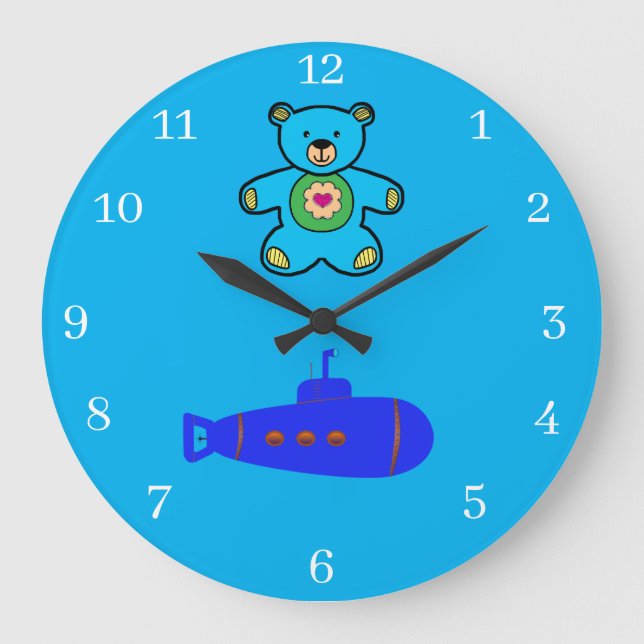 Toy Submarine Large Clock (Front)