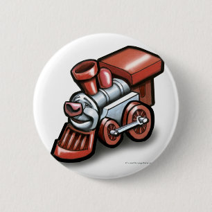 Toy Train 2 Inch Round Button