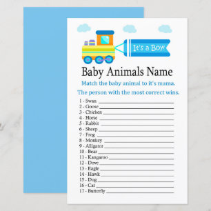 Toy Train Baby Animals Name Game