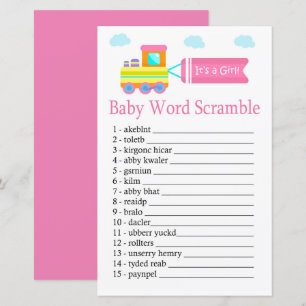 Toy Train Baby word scramble game