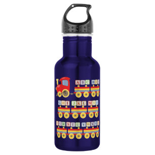 Toy Train Carrying Alphabet Blocks 532 Ml Water Bottle