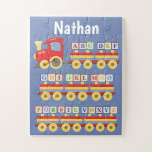 Toy Train Carrying Alphabet Blocks Jigsaw Puzzle