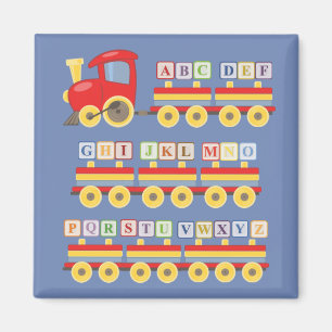 Toy Train Carrying Alphabet Blocks Kids Magnet