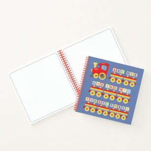 Toy Train Carrying Alphabet Blocks Notebook
