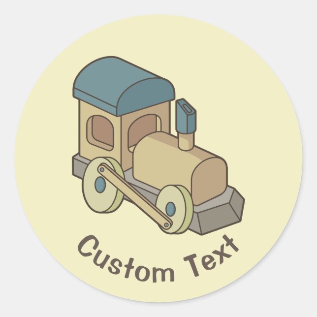 Toy Train Classic Round Sticker (Front)
