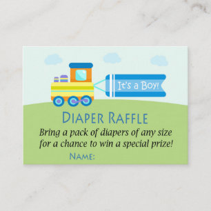 Toy Train Diaper Raffle Tickets
