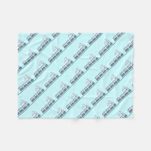 Toy Train Fleece Blanket (Front (Horizontal))