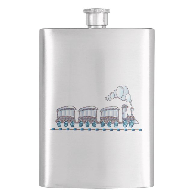 Toy Train Hip Flask (Front)