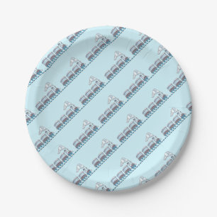 Toy Train Paper Plate