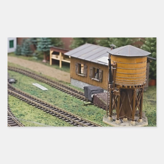Toy Train Platform Water Tower Sticker (Front)