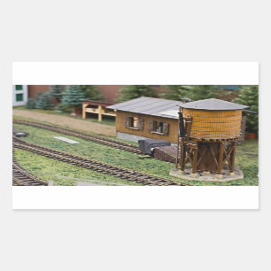 Toy Train Platform Water Tower Sticker
