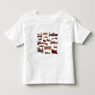 Toy Trains Colourful Trains Pattern Toddler T-shirt