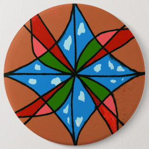 "Toy Windmill" Abstract Art Button