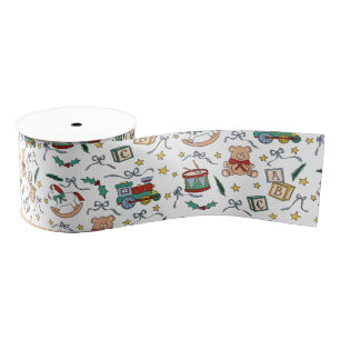 Toyland Classic Christmas Nostalgic Toys Grosgrain Ribbon