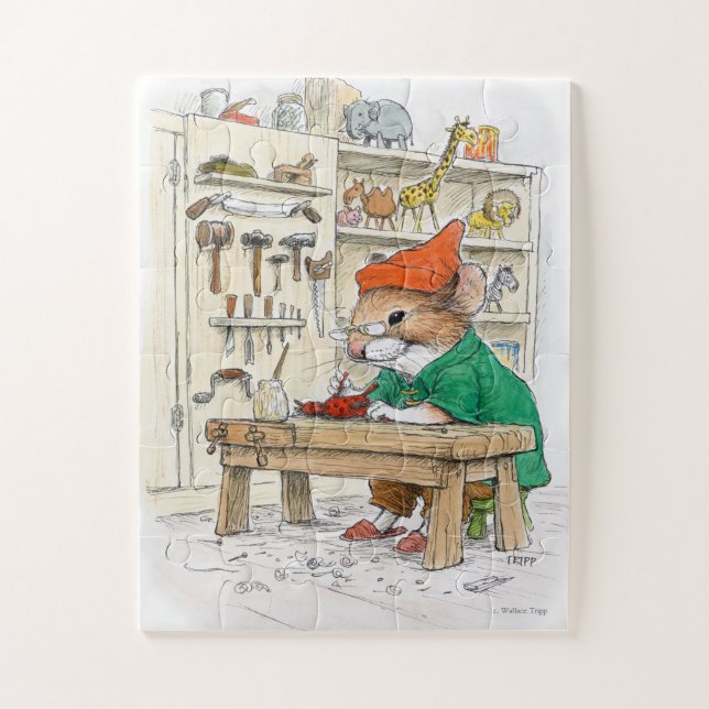 Toymaker Elf Mouse Puzzle (Vertical)